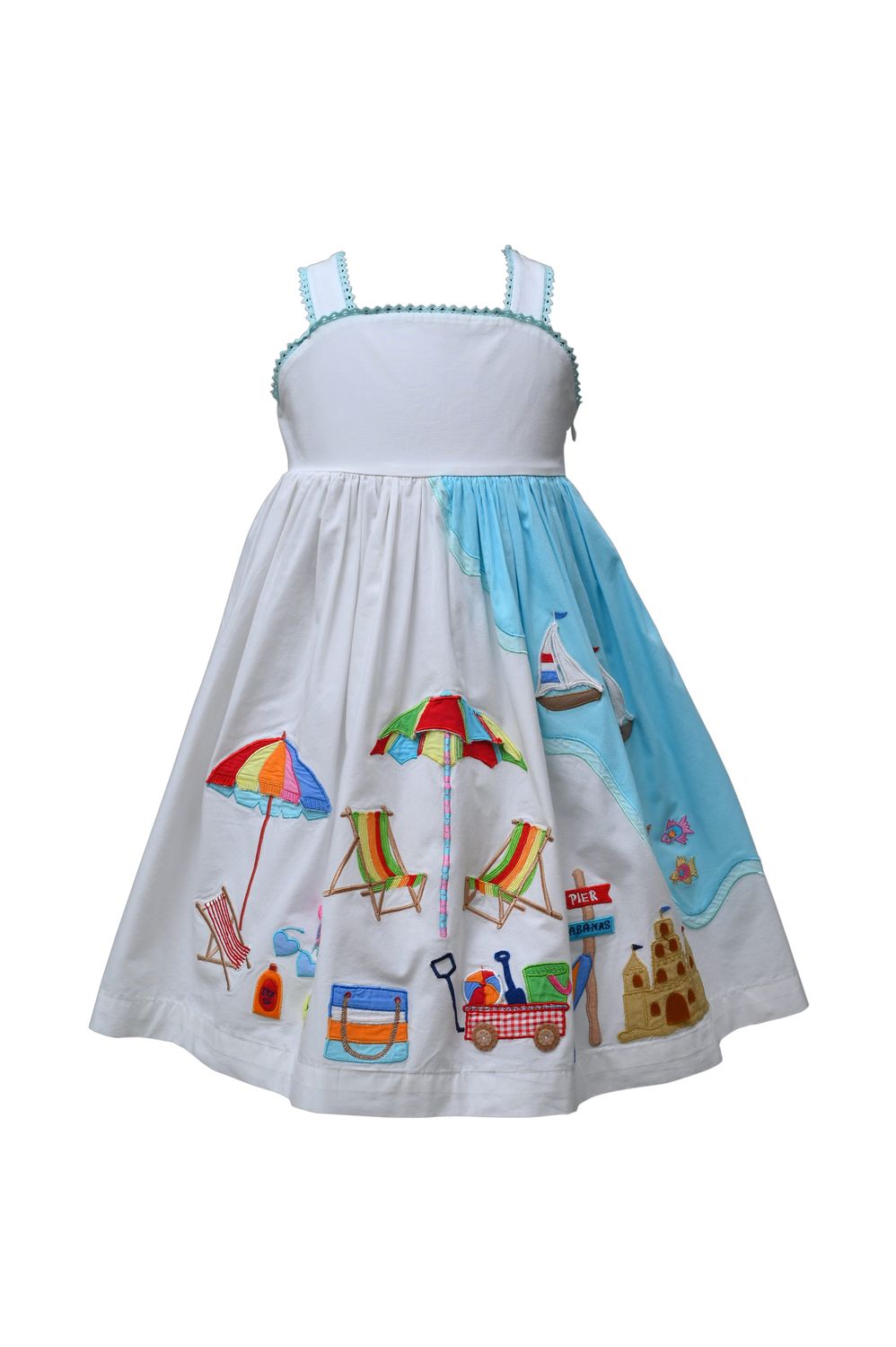 White Beach Dress w/ Umbrella