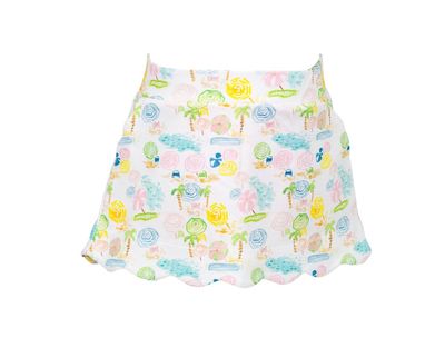 Ocean Club Scalloped Skort