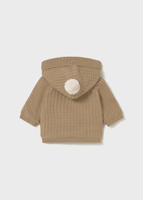 Toffee Hooded Knit Cardigan