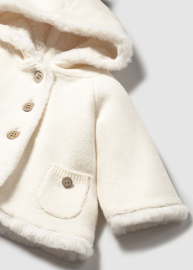 Peach Pom Pom Knit Cardigan