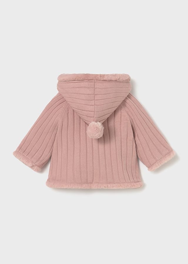Peach Pom Pom Knit Cardigan