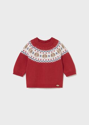 Red Puppy Knit Sweater