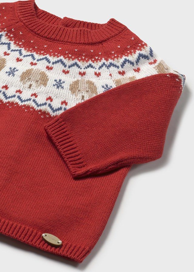 Red Puppy Knit Sweater