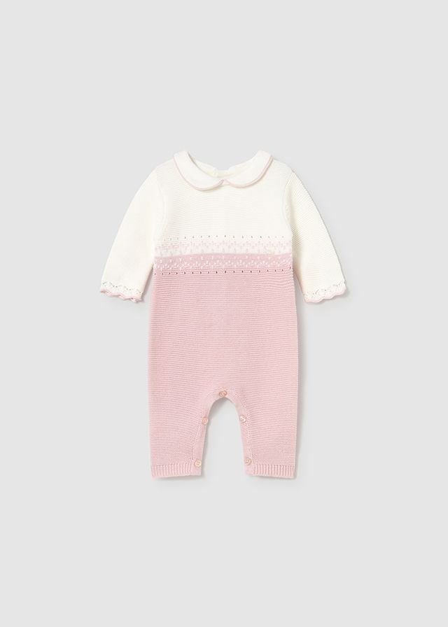Crystal Pink Tricot Romper