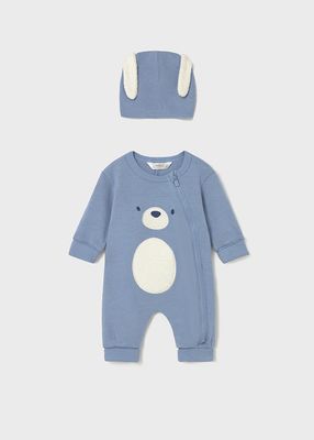 Blue Bear Bodysuit with Hat