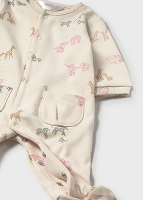 Cream Animal Footie PJ Set of 2