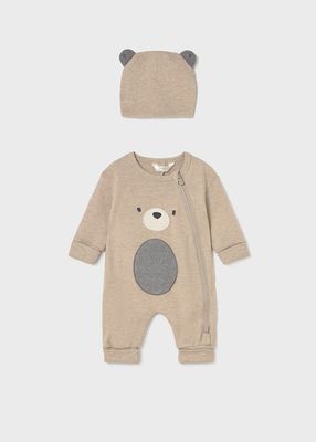 Brown Bear Bodysuit with Hat