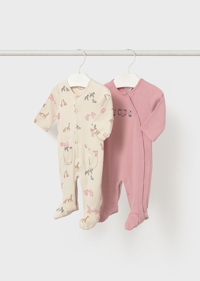 Orchid Animal Footie PJ Set of 2