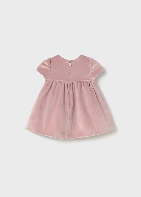 Petal Pink Smocked Velour Dress