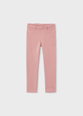 Blush Pink Fleece Basic Trousers