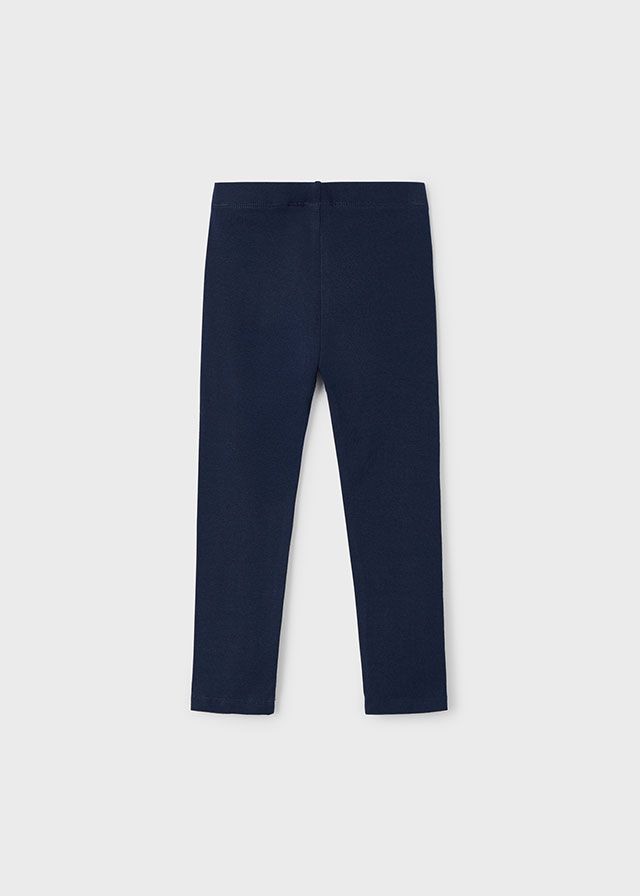 Navy Elastane Basic Legging