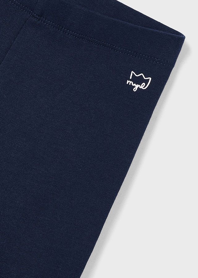Navy Elastane Basic Legging