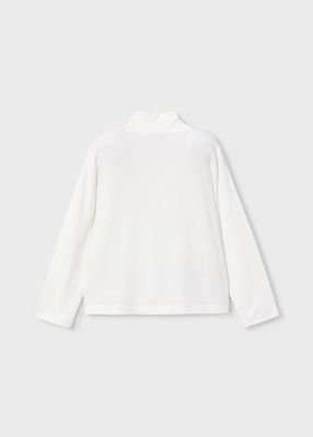 Cream Bow Turtleneck