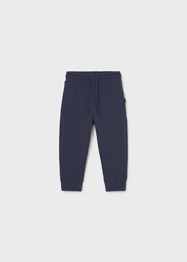 Blue Basic Cuffed Fleece Trousers