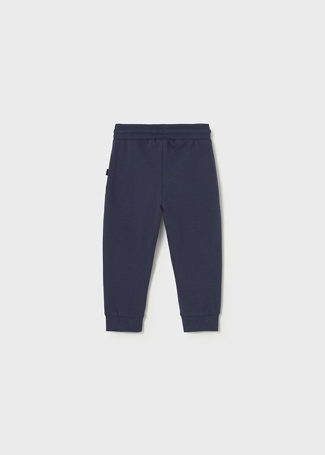 Blue Basic Cuffed Fleece Trousers