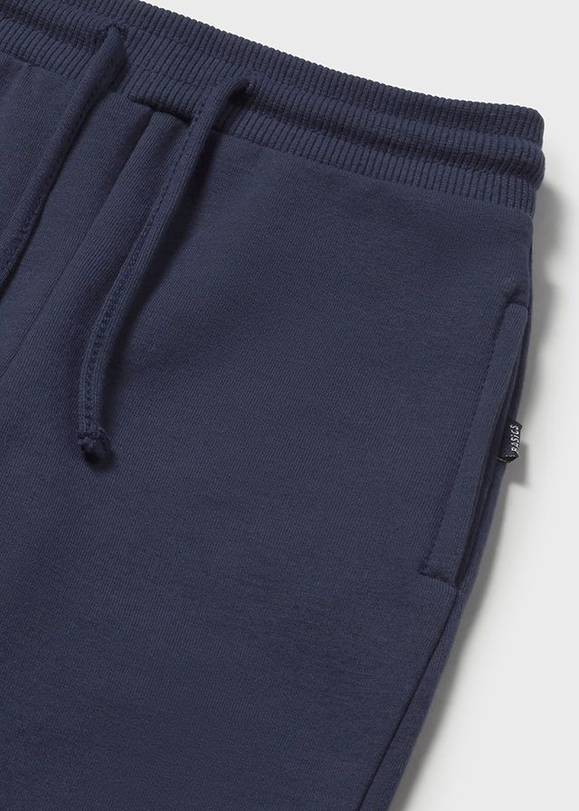Blue Basic Cuffed Fleece Trousers