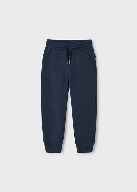 Navy Basic Cuffed Fleece Trousers