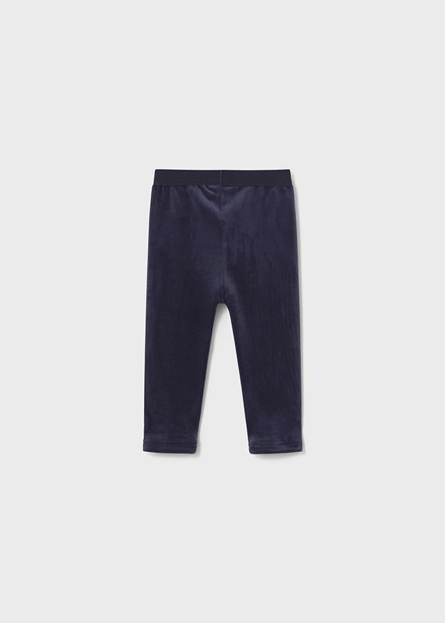 Navy Baby Velvet Leggings
