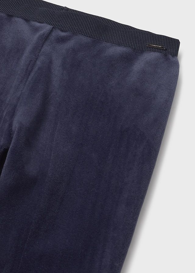 Navy Baby Velvet Leggings