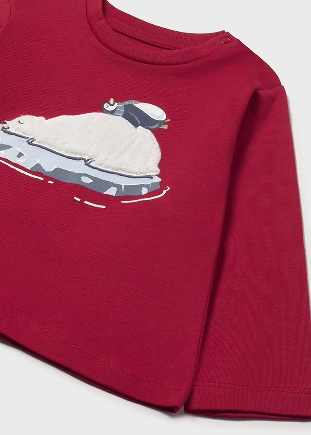 Red Polar Bear+Penguin LongsleeveTee