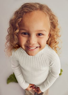 Ribbed Cream Turtleneck