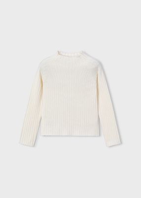 Ribbed Cream Turtleneck