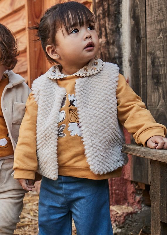 Beige Soft Textured Vest