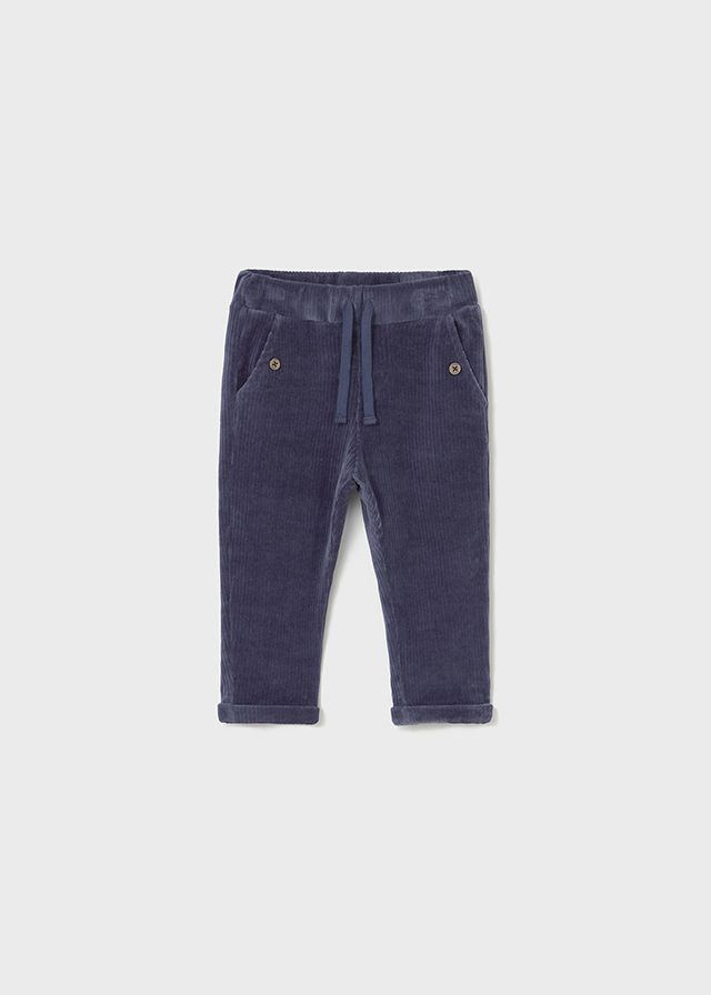 Dark Blue Ribbed Pant
