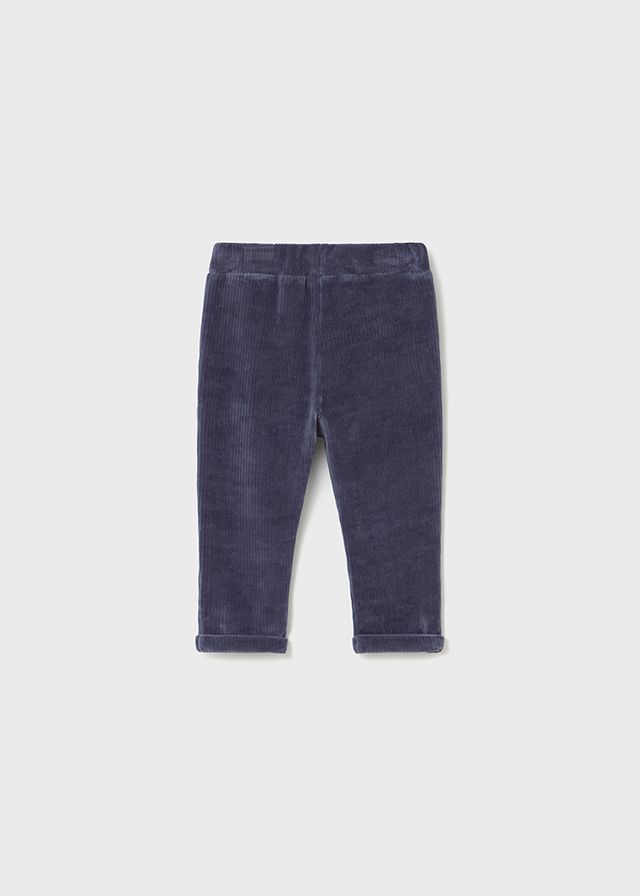 Dark Blue Ribbed Pant