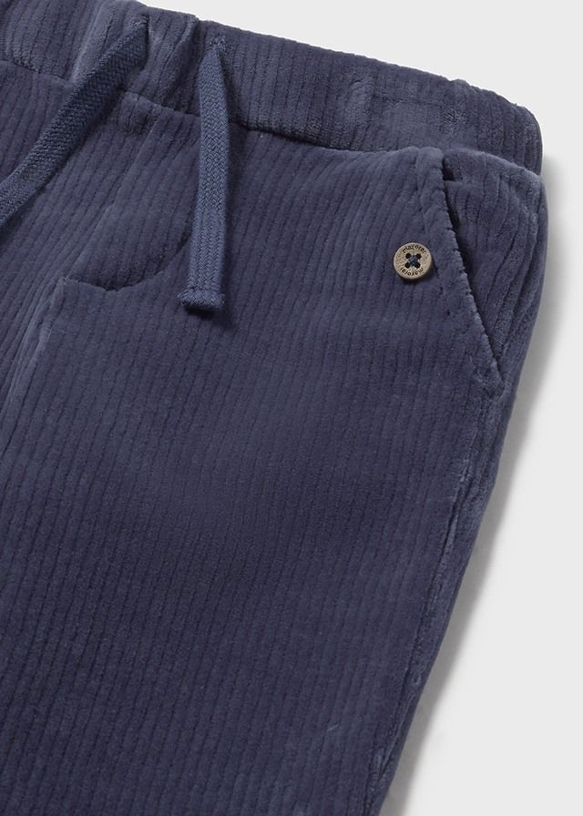 Dark Blue Ribbed Pant