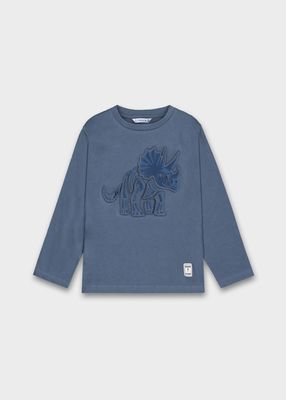 Steel Blue Triceratops Longsleeve