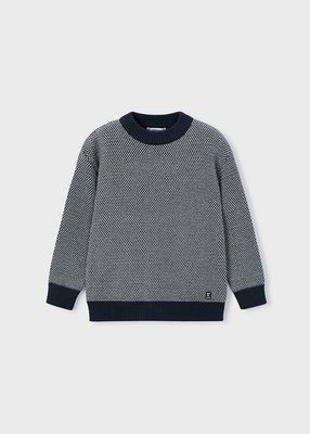Navy Textured Sweater