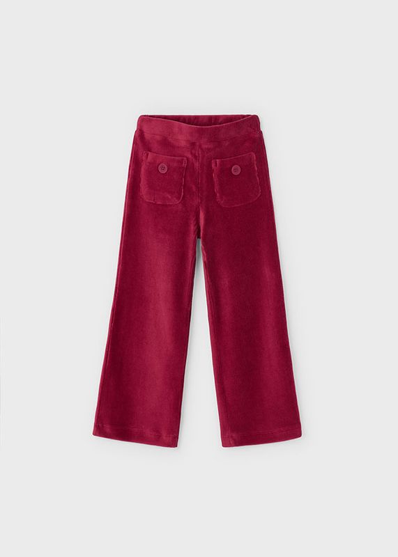 Wide Leg Ribbed Cherry Pant