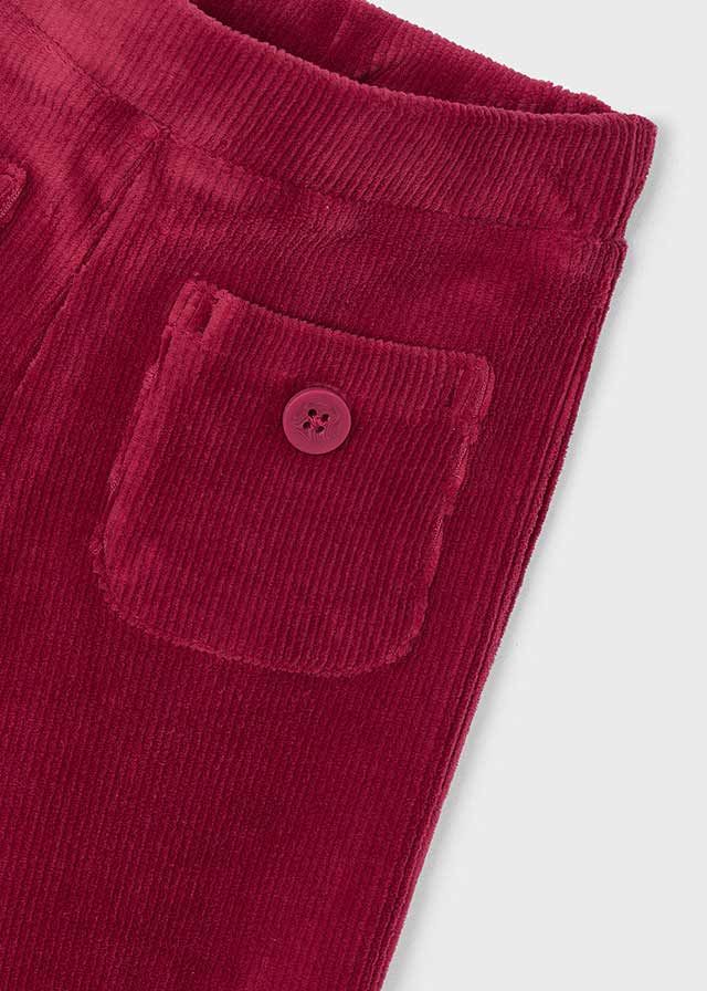 Wide Leg Ribbed Cherry Pant