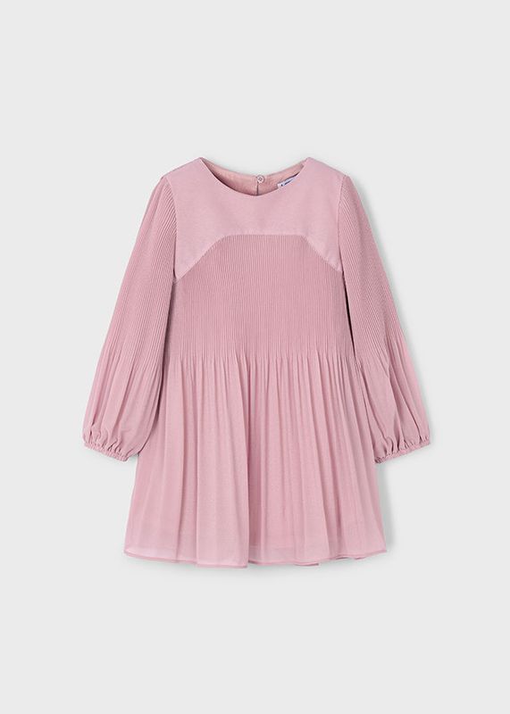 Peasant Pleated Blush Dress