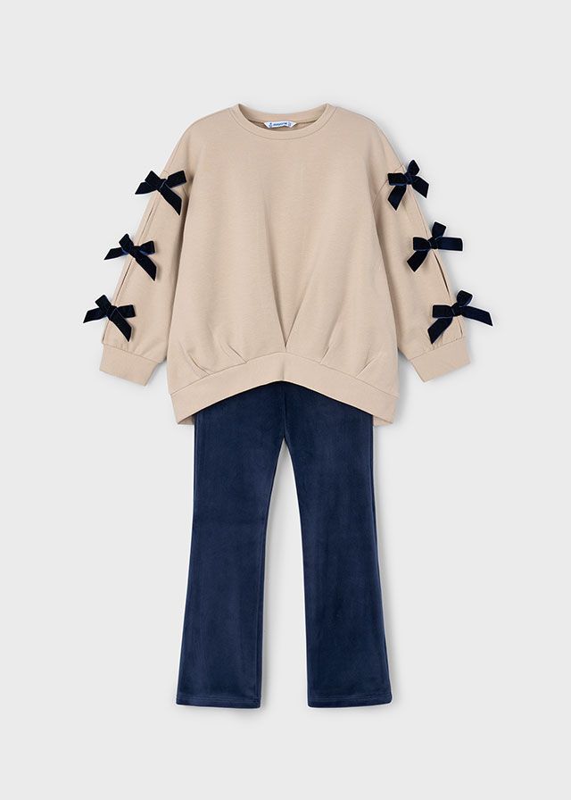 Bowed Pullover+Legging Set