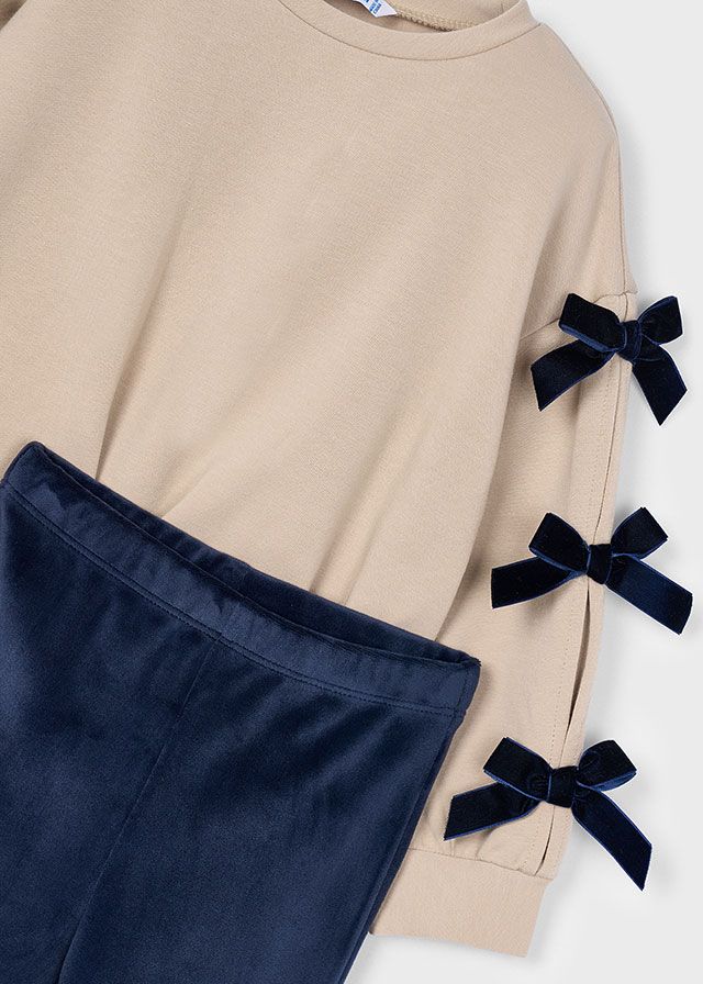 Bowed Pullover+Legging Set