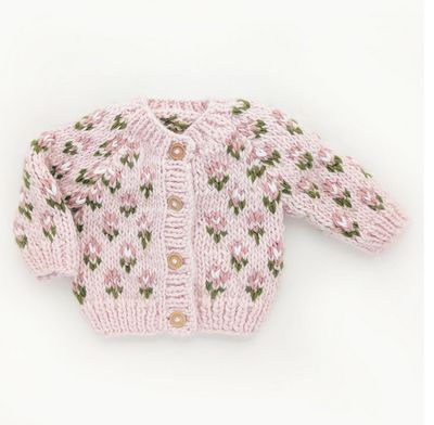Bitty Blooms Blush Cardigan Sweater
