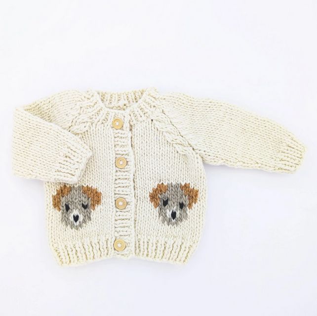 Puppy Cardigan Sweater