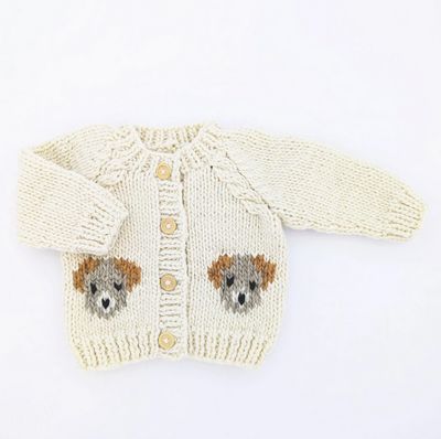 Puppy Cardigan Sweater