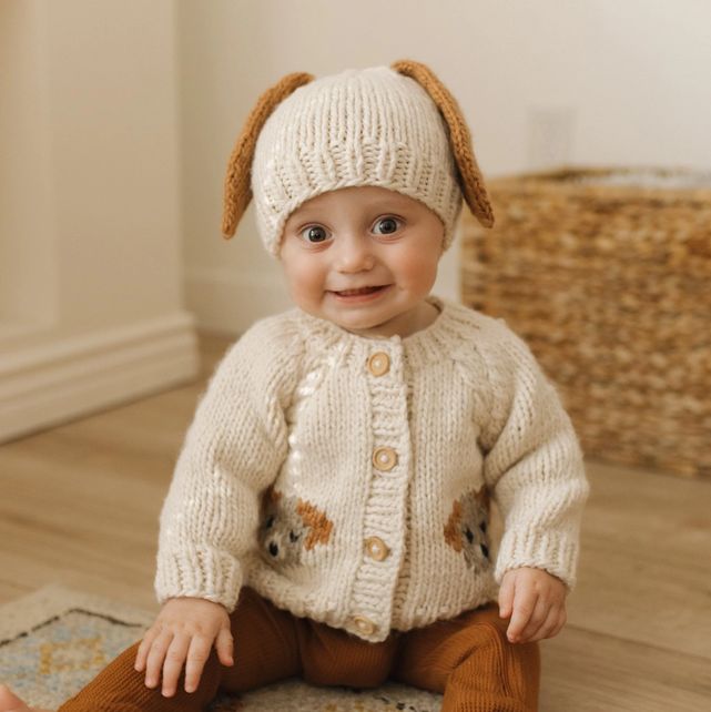 Puppy Cardigan Sweater