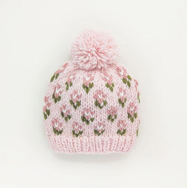 Bitty Blooms Blush Beanie