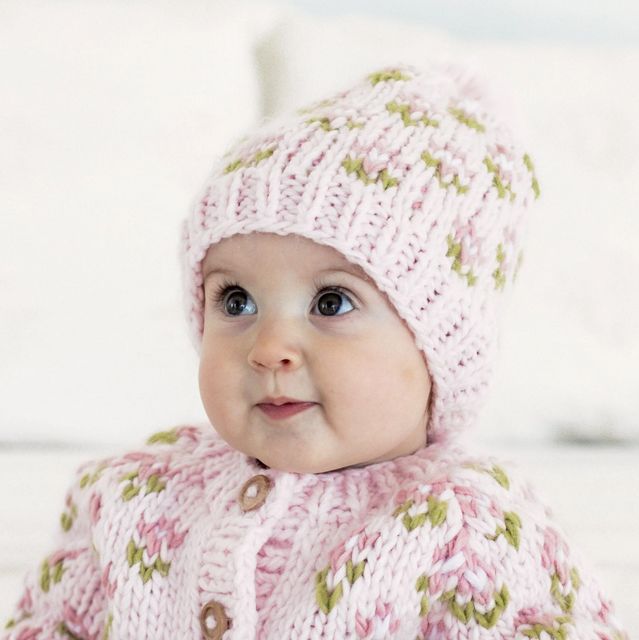 Bitty Blooms Blush Beanie