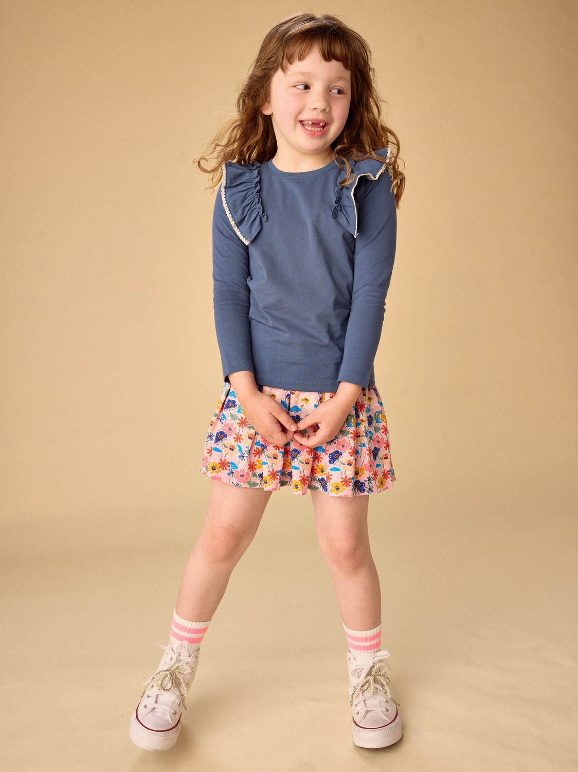 Triumph Blue Lace Trim Long-Sleeve 