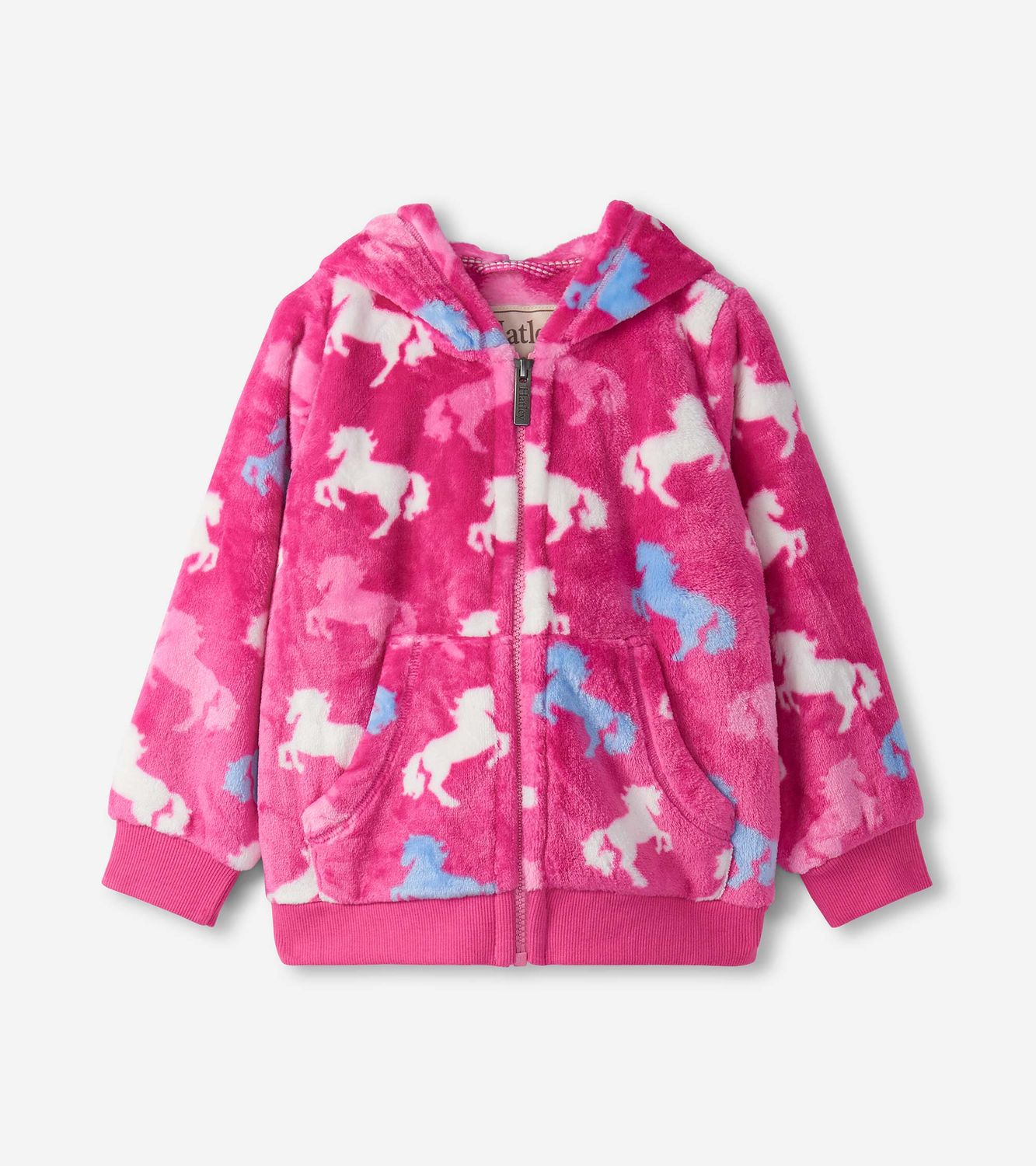 Beautiful Horses Fleece Zip-Up Hoodie
