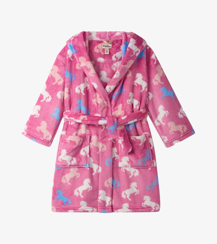 Beautiful Horses Fuzzy Fleece Robe