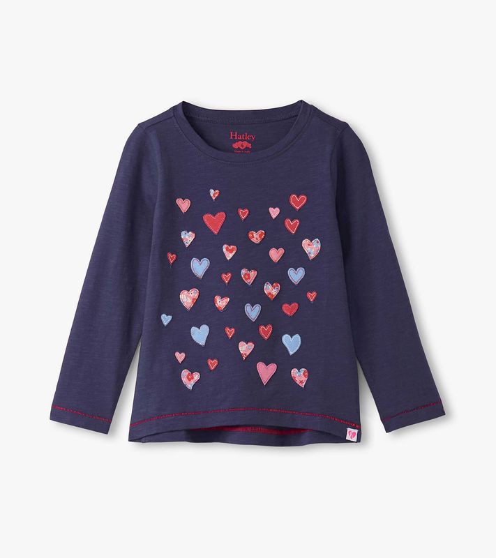 Falling Hearts Long Sleeve Tee