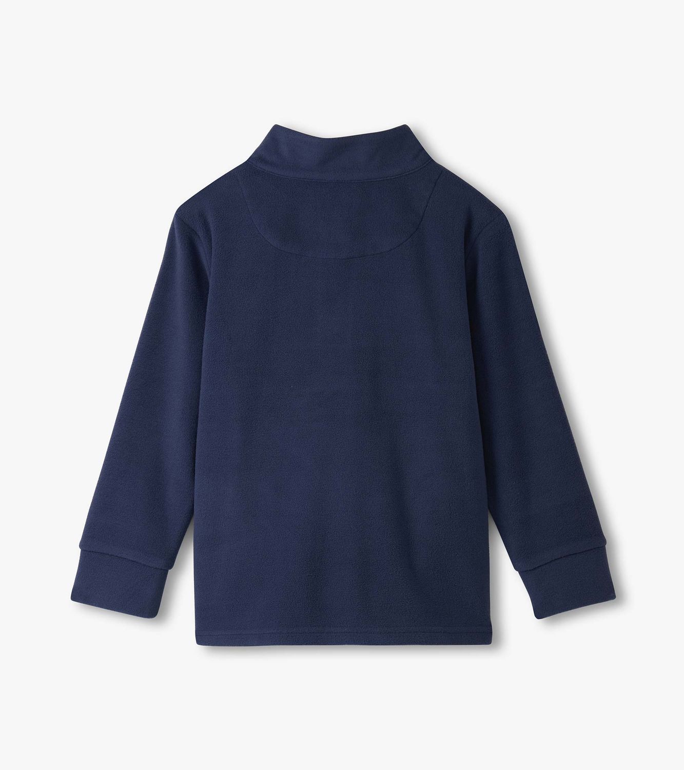 Navy Color Block 1/4 Zip Mock Neck Fleece