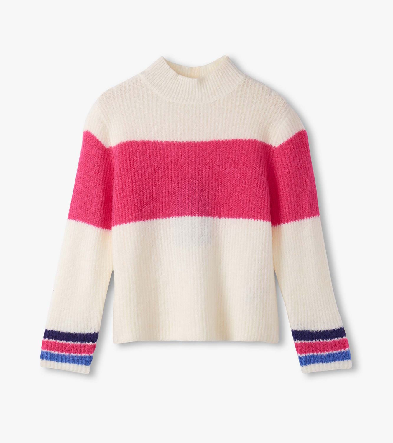 Colourblock Mock Neck Sweater