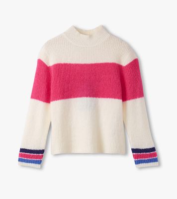 Colourblock Mock Neck Sweater